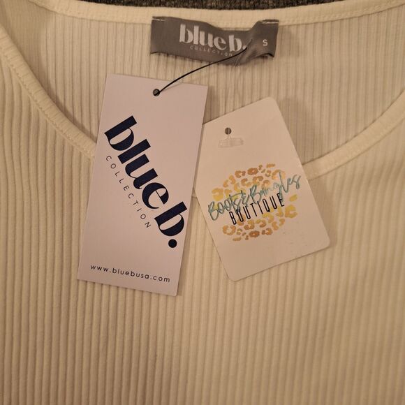 Bluebusa Womens WHITE Long Sleeve Crop Top W/ Rhinestone  Sz Small NWT Festival - Picture 4 of 6